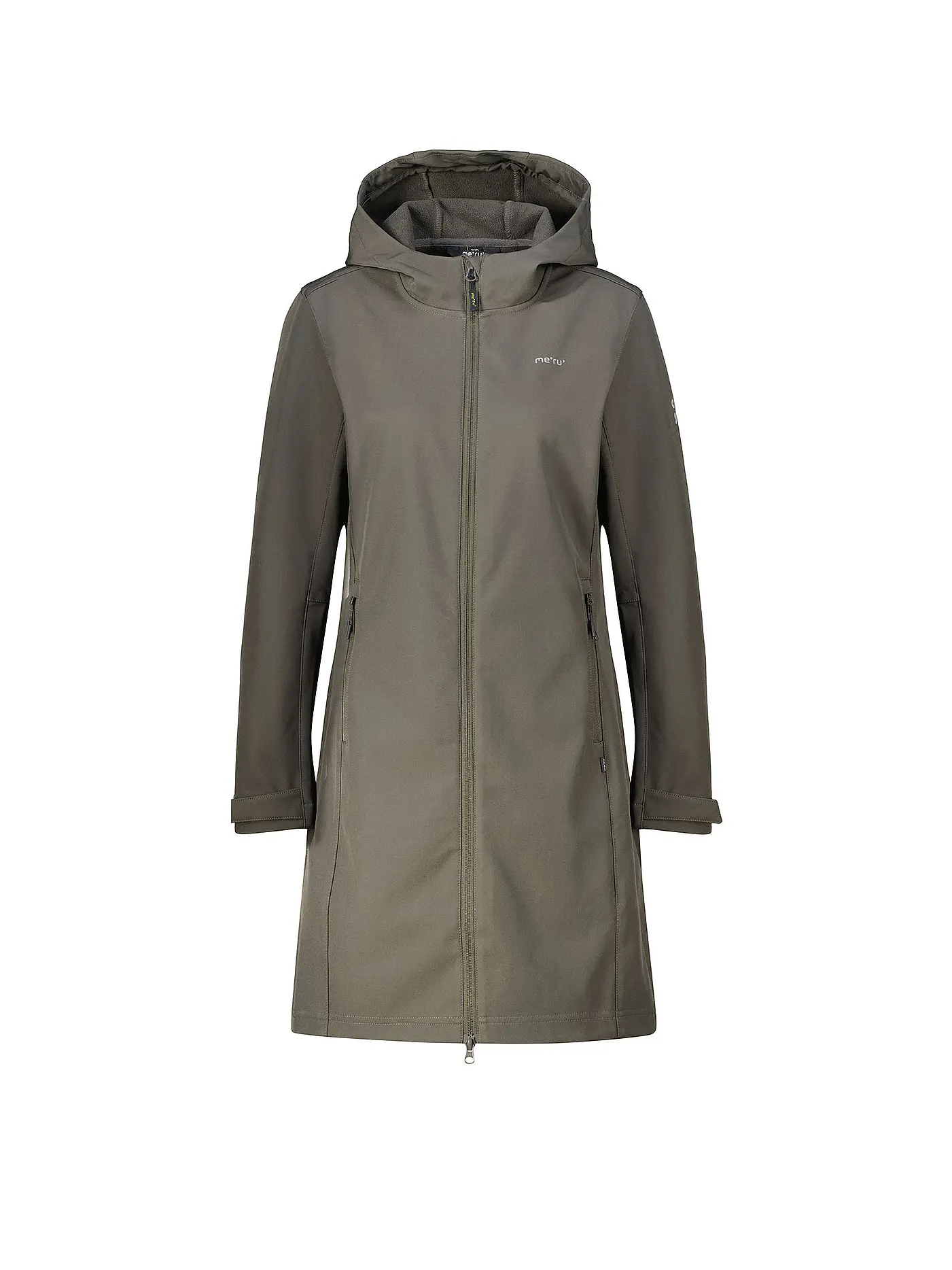MERU | Damen Winter Softshellmanten Touloluse Hoodie | grau